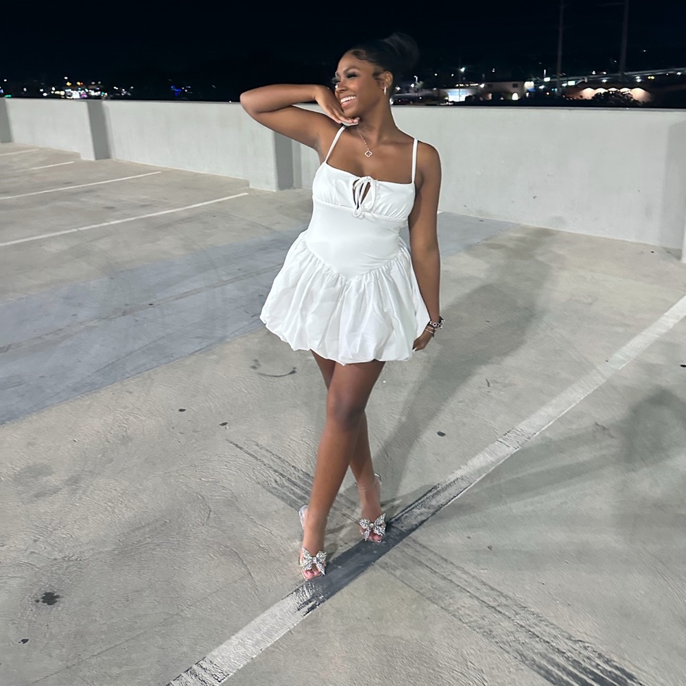 White puffy dress